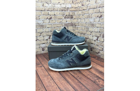 New Balance 574 Mid Dark Grey с мехом
