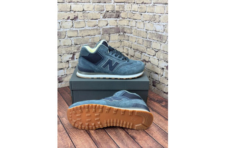 New Balance 574 Mid Dark Grey с мехом