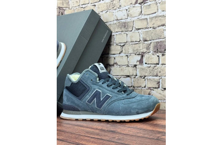 New Balance 574 Mid Dark Grey с мехом