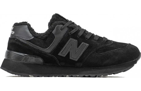 New Balance 574 Winter Black с мехом