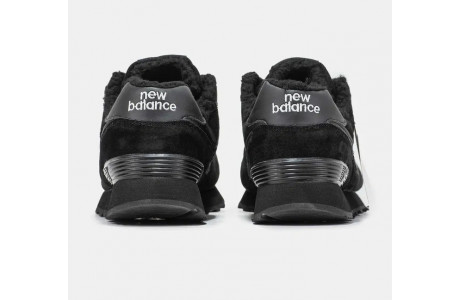 New Balance 574 Winter Black с мехом