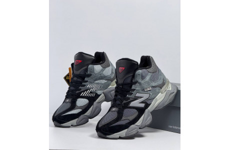 New Balance 9060 Black Grey с мехом