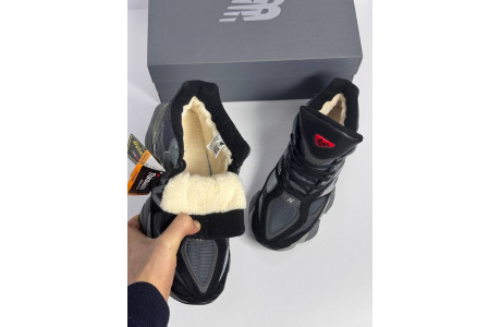 New Balance 9060 Black Grey с мехом