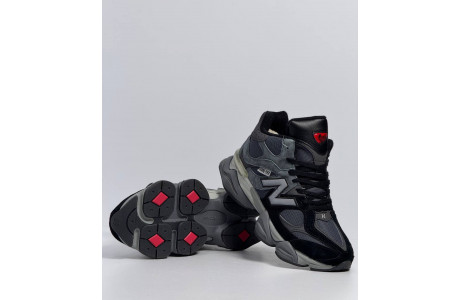 New Balance 9060 Black Grey с мехом