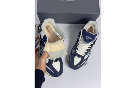 New Balance 9060 Blue White с мехом