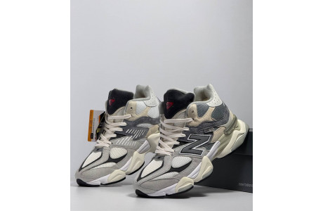 New Balance 9060 Light Grey с мехом