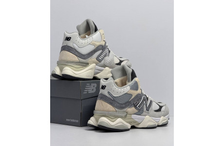New Balance 9060 Light Grey с мехом