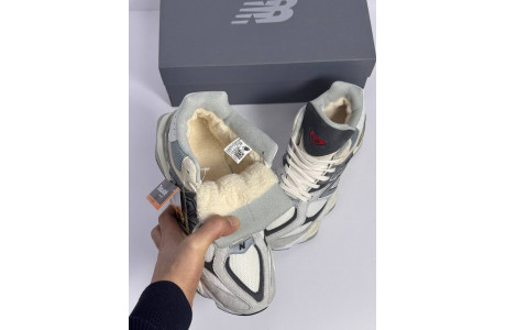 New Balance 9060 Light Grey с мехом