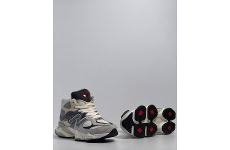 New Balance 9060 Light Grey с мехом