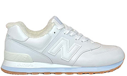 New Balance 574BAA White Gum с мехом