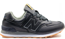 New Balance 574 Кожаные чёрные