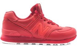 New Balance 574 Красные замшевые