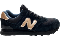 New Balance 574 Черные с сеткой