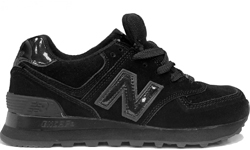 New Balance 574 Черные замшевые