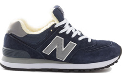 New Balance 574 Синие с серым с мехом