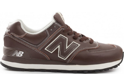 New Balance 574 Коричневые Кожаные