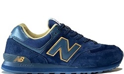 New Balance 574 Темно-синие замшевые