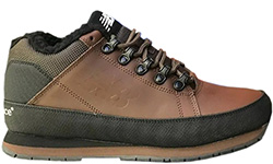 New Balance 754 Brown Black кожаные с мехом